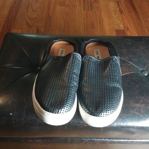 Steve Madden Black Slip Ons